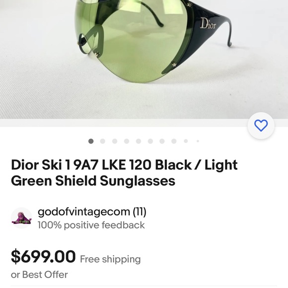 *Rare* Christian Dior, ‘Ski 1’, ski shield sunglasses with ski case - Picture 9 of 10